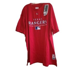 Texas Rangers Officially Licensed Majestic MLB T-Shirt Size 4x for Men BNWT